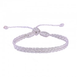 Bracelet ZYN Silver - fils d'or tressés argent MAAYAZ