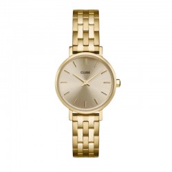 Montre Boho Chic Petite Steel Gold Gold, couleur or, cadran rond doré - CLUSE