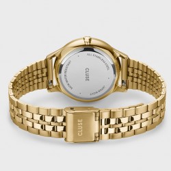 Montre Minuit Date Steel Full Gold color, cadran rond doré