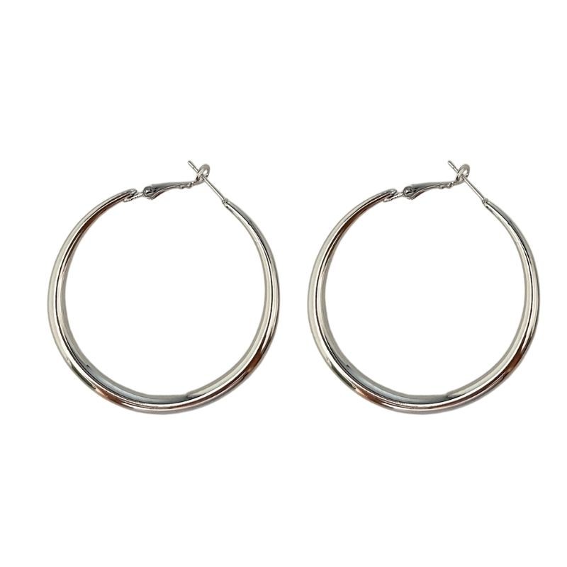 Boucles d'oreilles créoles argent torsadées - 38 mm - JORGINA