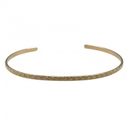 Bracelet Jonc fin ajustable Or - Vagues WAEKURA