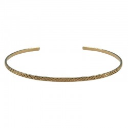 Bracelet Jonc fin ajustable Or - Damier WAEKURA