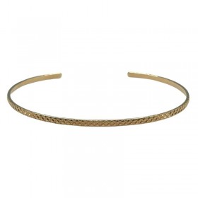 Bracelet Jonc fin ajustable Or - Damier WAEKURA