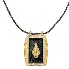 Collier cordon MARIA BOHEME Or & Pendentif madone - Mya Bay