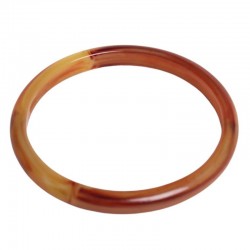 Bracelet  Jonc Moyen Caramel - Acétate marron caramel WAEKURA