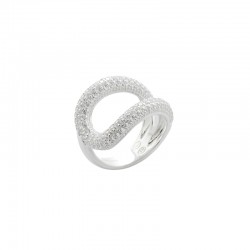 Bague large CAMILA en argent & Zircons canyon