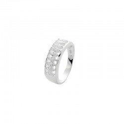 Bague anneau marquise zircons - argent TAILLE 56