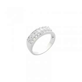 Bague anneau marquise zircons - argent CANYON BIJOUX