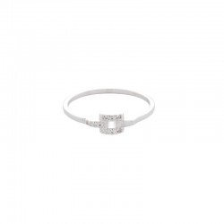 Bague fine boucle ceinture et zircons - argent CANYON