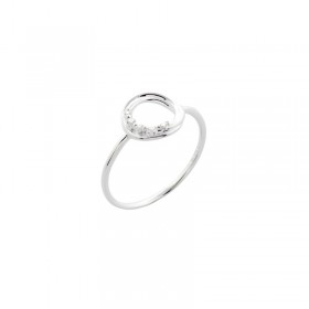 Bague fine anneau et zircons - argent CANYON