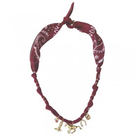 Collier bandana Horse Cow-boy lover bordeaux - Botte & Fer à cheval BADHNATI