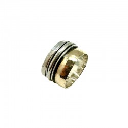 Bague Large Argent Tube & Anneaux - L'INTEMPORELLE TAILLE 54