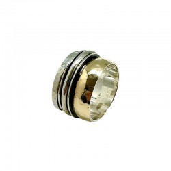 Bague Tube Anneaux Or & Argent - L'INTEMPORELLE OR