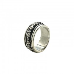 Bague large Anneaux argent & Zircons blancs - LA SCINTILLANTE