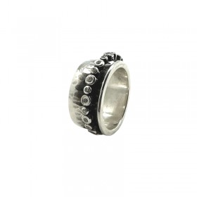 Bague large Anneaux argent Zircons - L'INTEMPORELLE