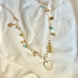 Collier sautoir turquoise...