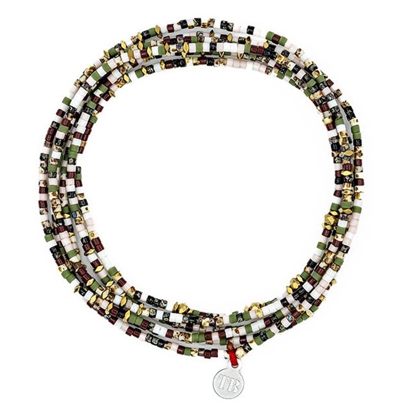 Collier & Bracelet VENDÔME SLIM 6 tours - Miyukis multicolores