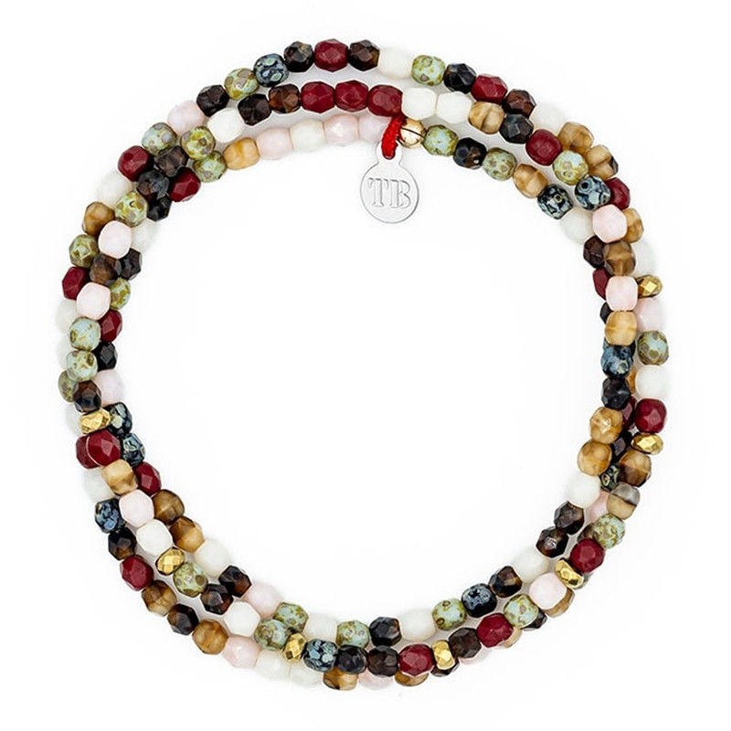 Collier & Bracelet VENDÔME 24 3 tours - Perles de Bohème multicolores