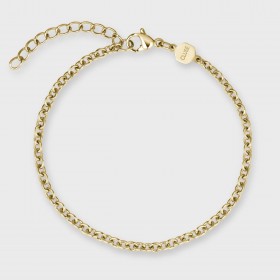 Gift Box Montre Tetragone Full Gold Steel & Curb chain bracelet, GOLD COLOUR CLUSE