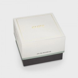 Coffret Montre Tétragone cadran carré & Bracelet gourmette, couleur or