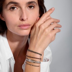 Bracelet cordon marron LE MAGNIFIQUE - Macramé & Pierres fines Terahertz