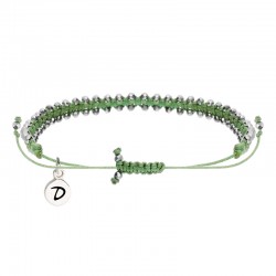 Bracelet cordon kaki LE MAGNIFIQUE - Macramé & Pierres fines Terahertz