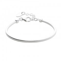 Bracelet fin en Argent & Maille souple tubogas - CANYON