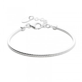 Bracelet fin en Argent & Maille souple tubogas - CANYON