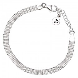 Bracelet gourmette en Argent & Maille petites boules - DORIANE Bijoux