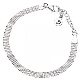 Bracelet gourmette en Argent & Maille petites boules - DORIANE Bijoux