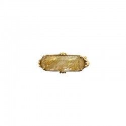 Bague ajustable Or - Pierre Barrette Quartz rutile transversale AU FIL DE LO