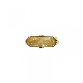 Bague ajustable Or - Pierre Barrette Quartz rutile transversale AU FIL DE LO