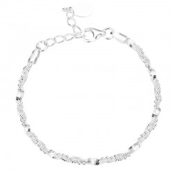 Bracelet en Argent - Chaînes serpent & Mini-boules torsadées - CANYON