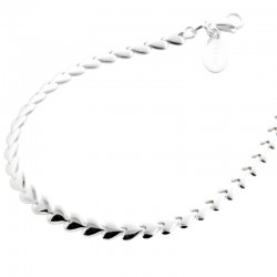 Bracelet fin en Argent - Chaîne maillons triangles