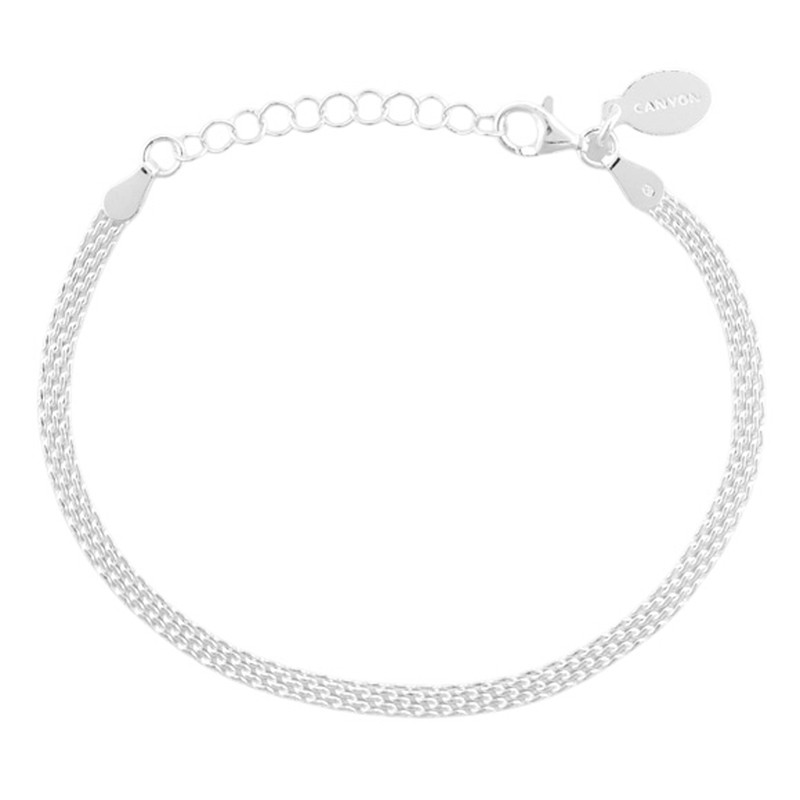 Bracelet fin en Argent - Chaînes maillons grain de riz - CANYON