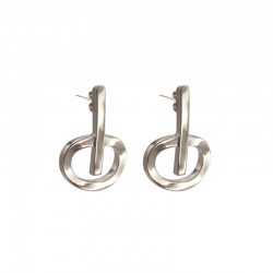 Boucles d'oreilles pendants mors OPERA plaqué argent - CXC