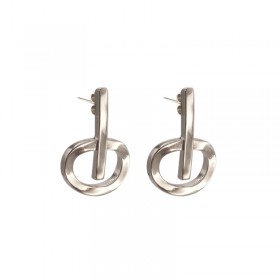 Boucles d'oreilles pendants mors OPERA plaqué argent - CXC