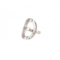 Bague large mors OPERA plaqué argent - CXC