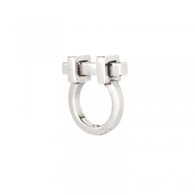 Bague large barre BEAM plaqué argent - CXC