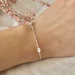 Bracelet fin en Argent - Chaîne maillons petits ovales