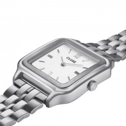 Montre Gracieuse Steel White, Silver Color, cadran carré argent