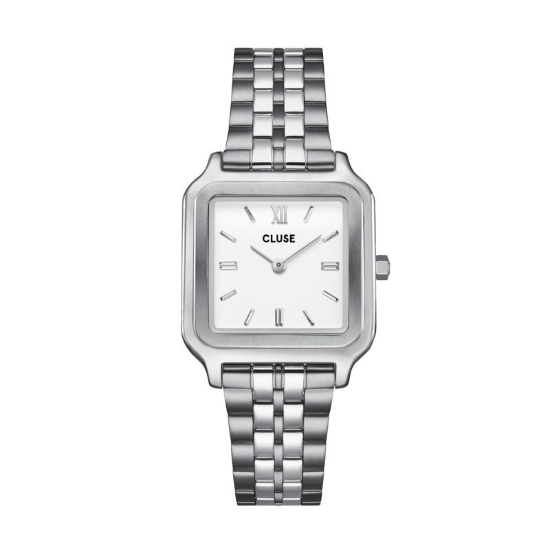 Montre Gracieuse Steel White, Silver Color, cadran carré argent - CLUSE