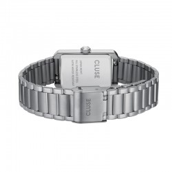 Montre Belisenna Steel White, Silver Color, cadran rectangle blanc & bracelet oyster