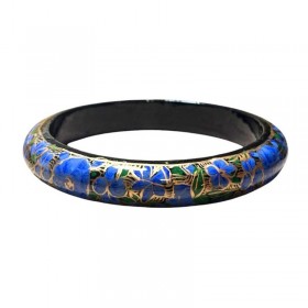 Bracelet Jonc doré floral ASHA BLEU MOSAIQUE VERT - Feeka