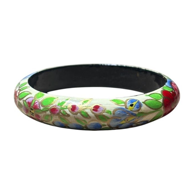 Bracelet Jonc doré floral ASHA EPI MULTICOLORE - Feeka