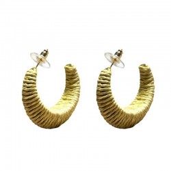 Boucles d'oreilles créoles MEYLINA DORE - Feeka