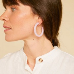 Boucles d'oreilles créoles argent DOLORES PARME