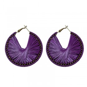 Boucles d'oreilles créoles dorés GABRIELA VIOLET - Feeka