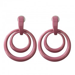 Boucles d'oreilles créoles argent LAURETTA VIOLET - Feeka