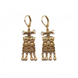 Boucles d'oreilles dormeuses RHAENIRA PAMPILLES Or - Nacres LA2L